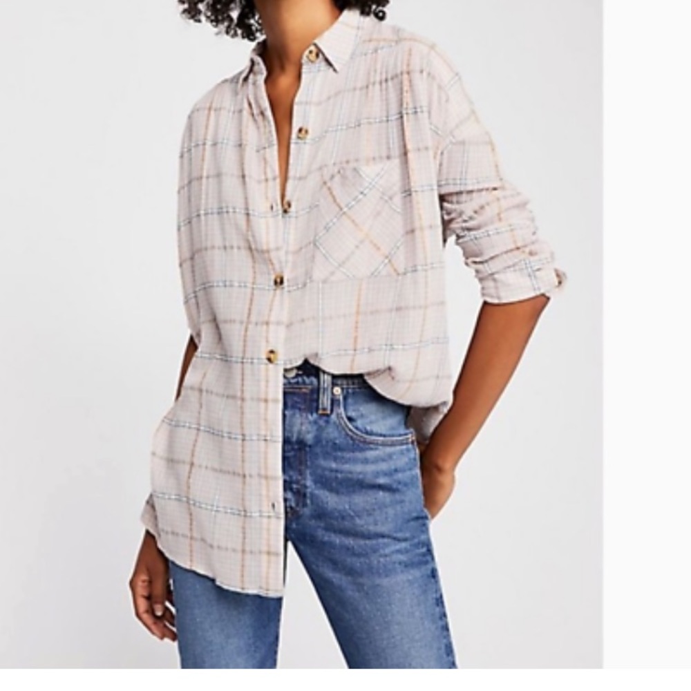 NEW WITH TAGS free People button down